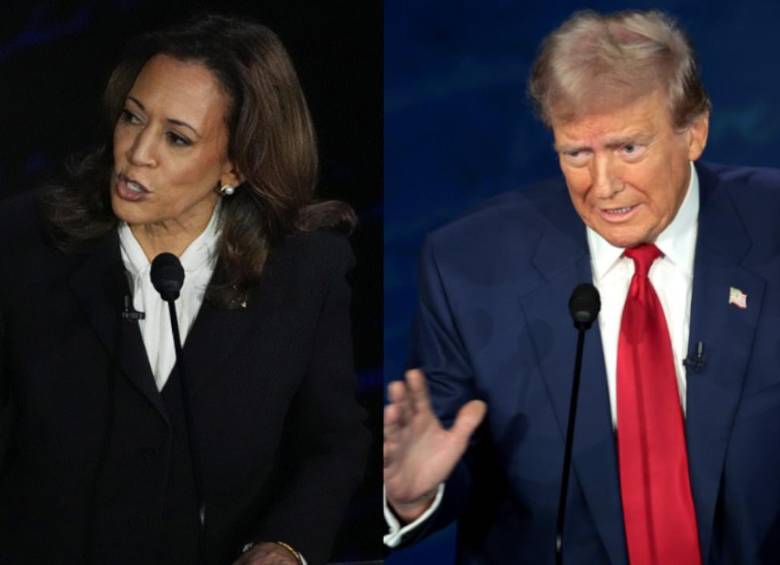 Kamala Harris y Donald Trump se enfrentaron en el primer debate presidencial ante la ABC. Foto: GETTY