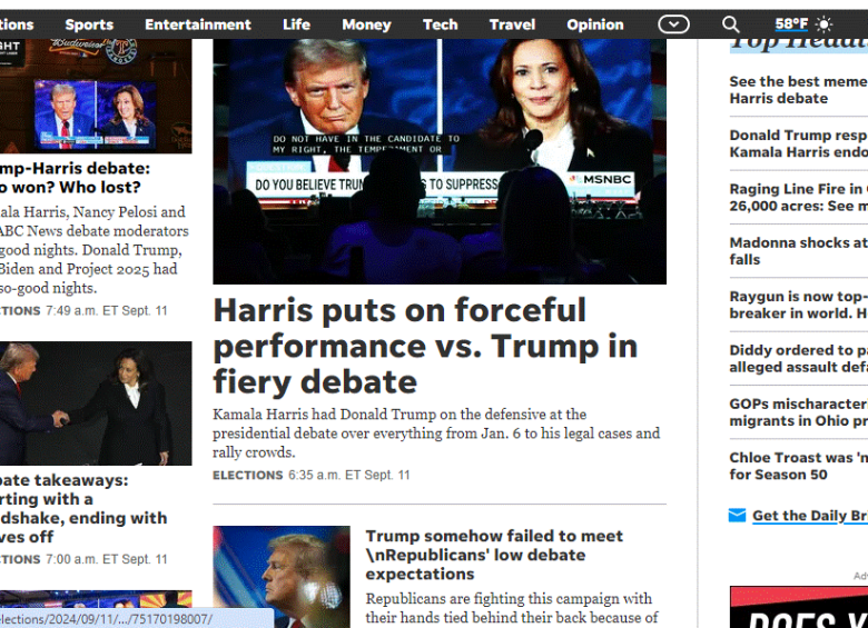 <b>USA Today - captura de pantalla </b>