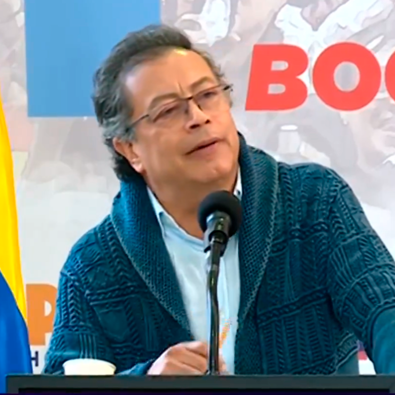 El mandatario habló del presunto plan de magnicidio en medio de la Asamblea Popular de este sábado en Bogotá. FOTO: CORTESÍA