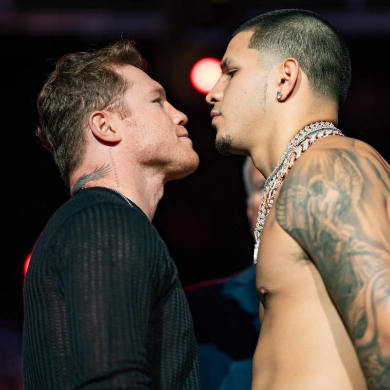 El boxeador mexicano Saúl ‘Canelo’ Álvarez se enfrentará a Edgar ‘Elegido’ Berlanga Jr., por el todo o nada del campeonato mundial supermediano. FOTO: CUENTA DE X @Canelo