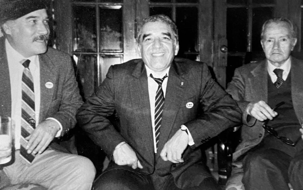 Manuel Mejía, Gabriel García Márquez y Juan Rulfo. Foto archivo familiar.