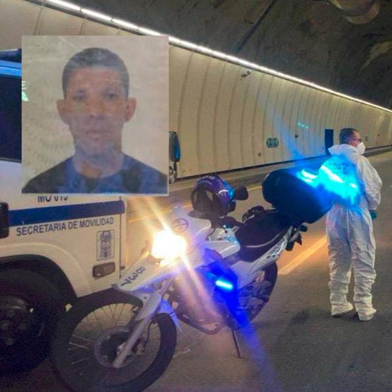 Los agentes de la Policía Judicial de la Secretaría de Movilidad de Medellín realizaron la inspección al cuerpo sin vida de Luis Alfonso Osorio Moncada (detalle), de 56 años. FOTO: CORTESÍA