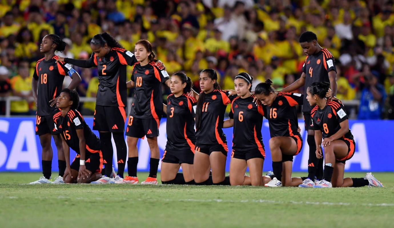 La eliminación en penaltis deja una sensación agridulce para la Tricolor, que se despide con la frente en alto. Nuestras guerreras. Colombia mostró una enorme evolución en su fútbol femenino juvenil. Foto: Getty.