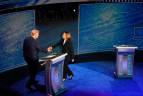 El debate, que duró 1 hora y 45 minutos, abordó 13 temas diferentes. Foto: GETTY