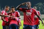 DIM venció 2-0 al Junior en la ida de los octavos de final de la Copa Betplay e hizo de Itagüí una fiesta. Foto: Manuel Saldarriaga Quintero.
