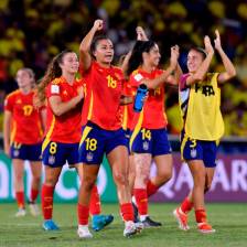 La Selección de España es una de las que ya confirmó su cupo en cuartos de final y llegará a Medellín para jugar en el Atanasio Girardot. FOTO TOMADA @FIFAWWC