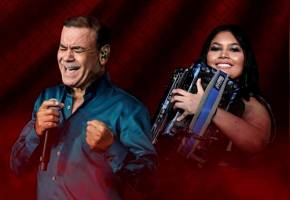 El Festival de la Leyenda Vallenata, que comienza este martes 30 de abril, le rinde homenaje a Iván Villazón, que en la imagen aparece al lado de Jeimy Arrieta. FOTO Colprensa