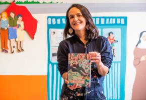 El libro incluye el diario de la Chiqui, fotos del archivo familiar y más de 60 ilustraciones de Pinilla. Foto Esneyder Gutiérrez.