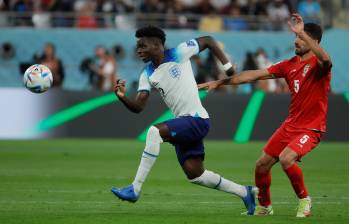 Bukayo Saka, de 21 años, es de momento, junto a Ener valencia, goleador del Mundial de Qatar, gracias a los dos tantos que consiguió frente a Irán. FOTO: EFE