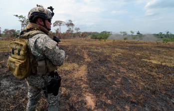 Hace un año se realizó uno de los operativos más grandes contra la deforestación, cuando se ejecutó la cuarta fase de la Operación Artemisa en el Parque Natural Tinigua, en la foto. FOTO Colprensa