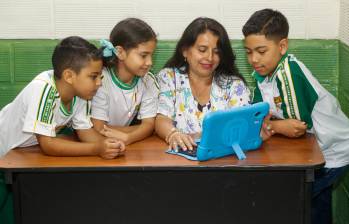 Se trata de Escuelas Conectadas, una iniciativa de la Estrategia de Sostenibilidad de Claro Colombia, que brinda conexión sin costo a internet fijo a instituciones educativas. Foto: Manuel Saldarriaga. 