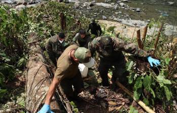 Rescate de fallecido en el tapón del Darién. Foto: Ministerio Público de Panamá