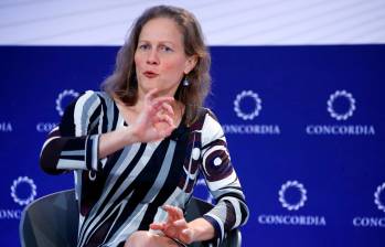 Olivia White, de Mckinsey Institute, dictó la conferencia: “Sin dinero no hay juego: Latam necesita revertir la tendencia inversora” ante los empresarios que asistieron al CEC de la Andi. FOTO Getty