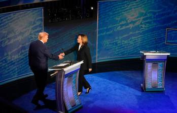 El debate, que duró 1 hora y 45 minutos, abordó 13 temas diferentes. Foto: GETTY