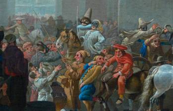 Pintura Carnaval de Roma, de Johannes Lingelbach, 1650. Pertenece al Kunsthistorisches Museum de Viena.
