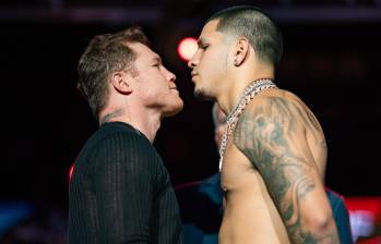 El boxeador mexicano Saúl ‘Canelo’ Álvarez se enfrentará a Edgar ‘Elegido’ Berlanga Jr., por el todo o nada del campeonato mundial supermediano. FOTO: CUENTA DE X @Canelo