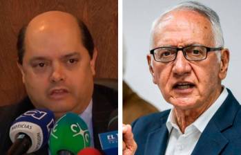 Enrique Vargas Lleras, quien hizo parte de la junta directiva de la Nueva EPS, y el ministro de Salud, Guillermo Jaramillo. FOTO CORTESÍA