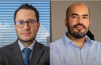 Juan David Alzate, vicepresidente ejecutivo de Coltefinanciera; y Esteban Posada, director ejecutivo y co-fundador de Áltica. FOTO: Cortesía Áltica.