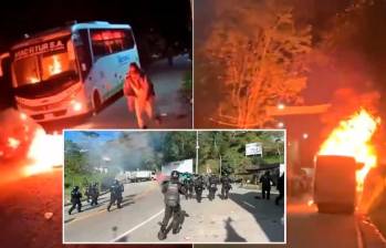 Fuerte situación de orden público se presenta en Buriticá. Foto: capturas de pantalla