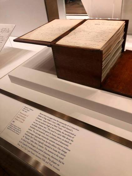 Otro de los tesoros en la exhibición, el manuscrito de “A Connecticut Yankee in King Arthur’s Court” de Mark Twain. FOTO MARIO DUQUE