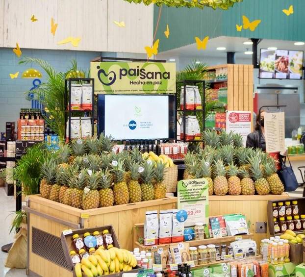 Paissana es una marca de alimentos que incluye productos de campesinos, emprendedores, excombatientes y víctimas del conflicto y que es comercializada por el Éxito. FOTO Cortesía