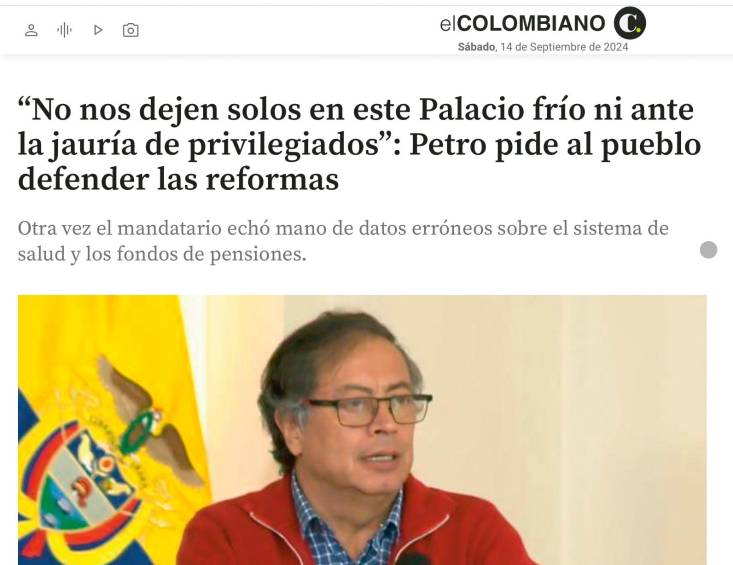 El 1 de mayo del año pasado, cuando apenas llevaba nueve meses en la Presidencia, dijo en un discurso público a su electorado que no lo dejaran solo en la Casa de Nariño. FOTO El Colombiano
