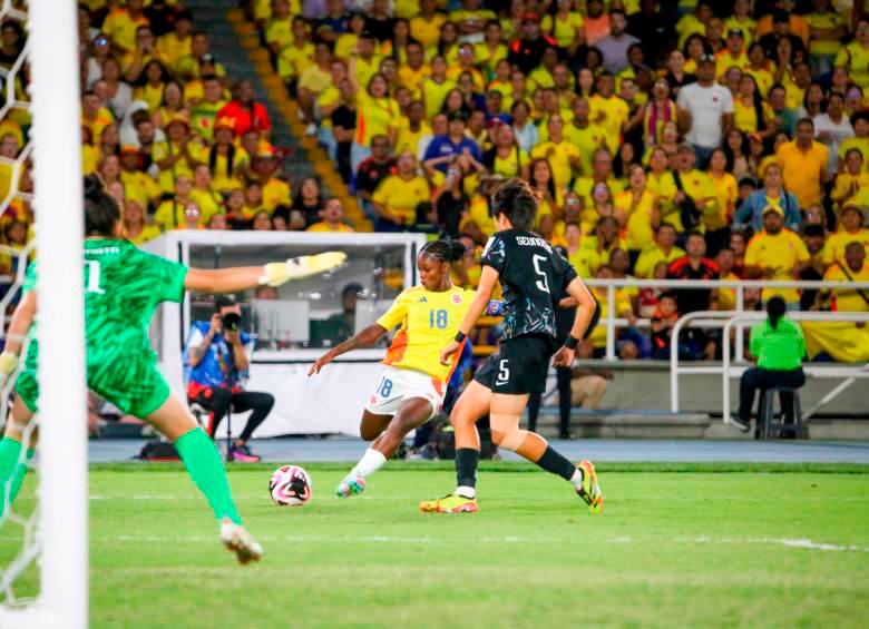 Linda Caicedo ha marcado dos goles en el mundial femenino sub-20 que se juega en nuestro país. FOTO: CORTESÍA FEDERACIÓN COLOMBIANA DE FÚTBOL