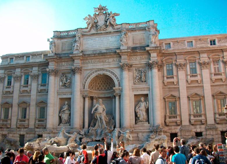 La Fontana di Trevi es uno de los lugares más visitados de Roma, la capital de Italia. FOTO: EL COLOMBIANO