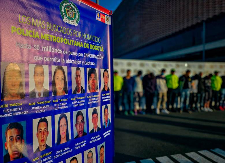 Durante 2024 han sido capturados 381 homicidas, de los cuales, 111 fueron en flagrancia y 270 mediante orden judicial. FOTO: POLICÍA DE BOGOTÁ