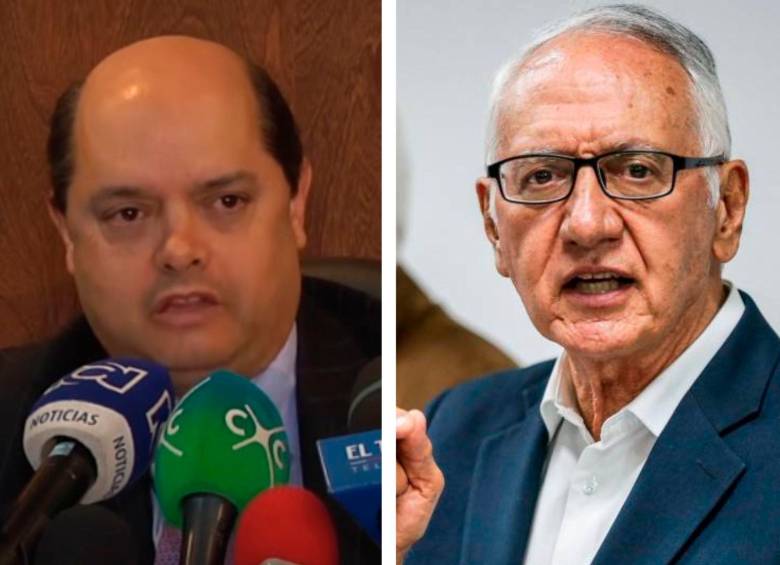 Enrique Vargas Lleras, quien hizo parte de la junta directiva de la Nueva EPS, y el ministro de Salud, Guillermo Jaramillo. FOTO CORTESÍA