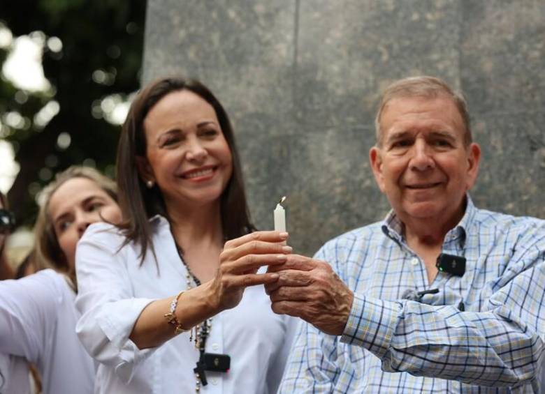La oposición venezolana conformada por Maria Corina Machado y Edmundo González. FOTO: EUROPA PRESS