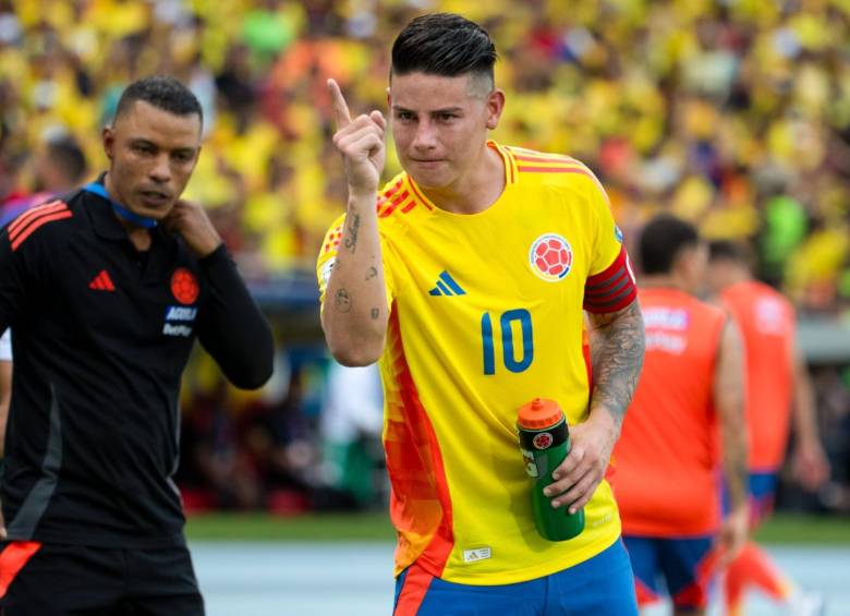 James celebrando su gol ante Argentina. FOTO: JUAN ANTONIO SÁNCHEZ