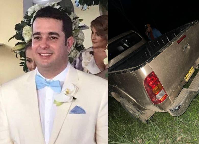 El empresario Esteban Rafael Urueta González y el presunto vehículo en el que se movilizaba cuando fue secuestrado. FOTO: FEDEGAN Y CORTESÍA 