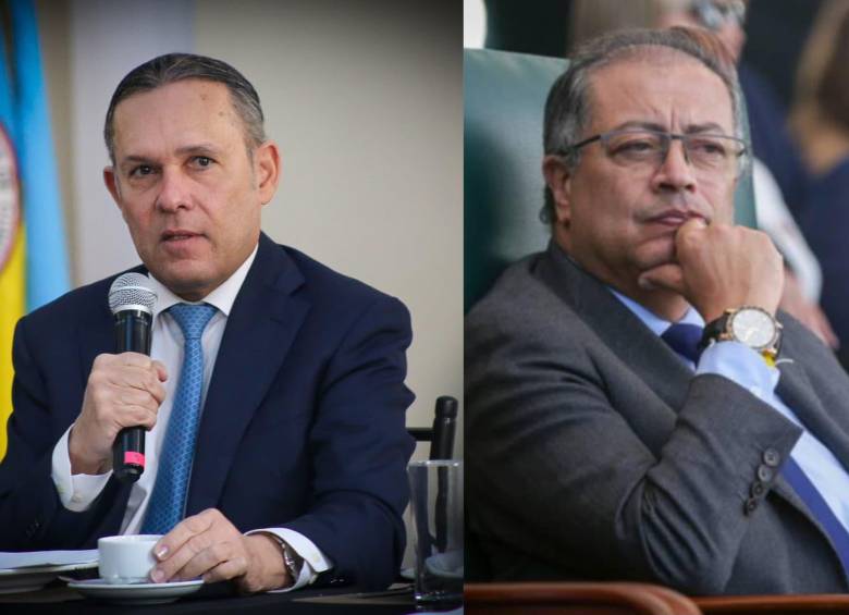El presidente del Senado Efraín Cepeda y el presidente, Gustavo Petro. Foto: Colprensa