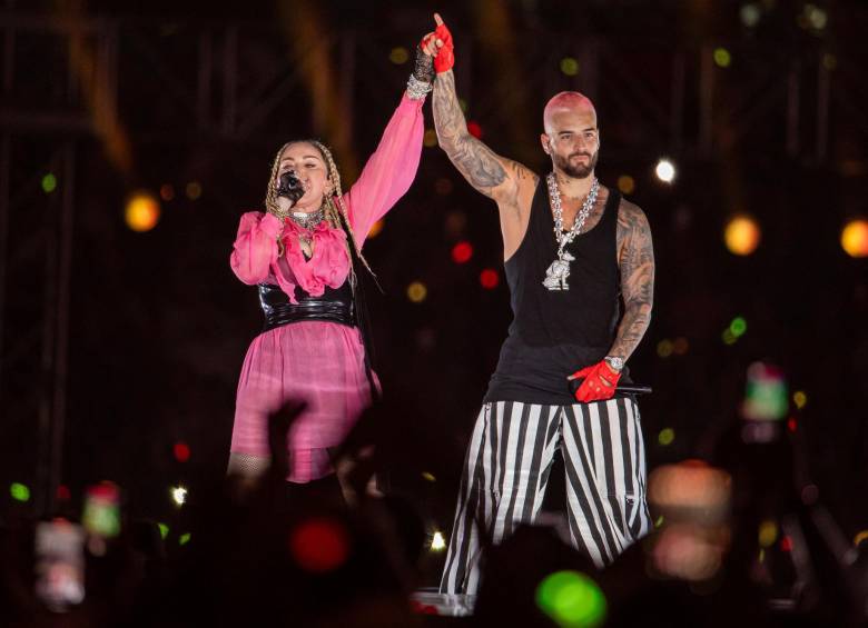 Concierto de Maluma "Medallo en el mapa" en el estadio Atanasio Girardot. Ese día Maluma volvió a traer a Madonna a Medellín Foto: Carlos Velásquez.