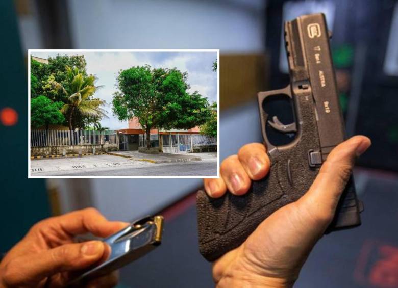 Imagen de referencia de ataque sicarial con arma de fuego y la seccional de Medicina Legal de Barranquilla. FOTO: PORTAL ZONA ZERO Y EL COLOMBIANO