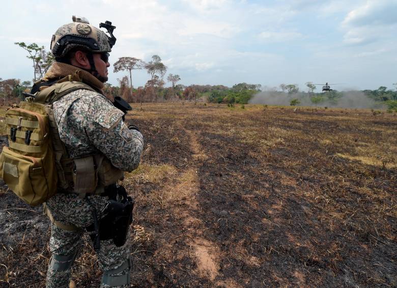 Hace un año se realizó uno de los operativos más grandes contra la deforestación, cuando se ejecutó la cuarta fase de la Operación Artemisa en el Parque Natural Tinigua, en la foto. FOTO Colprensa