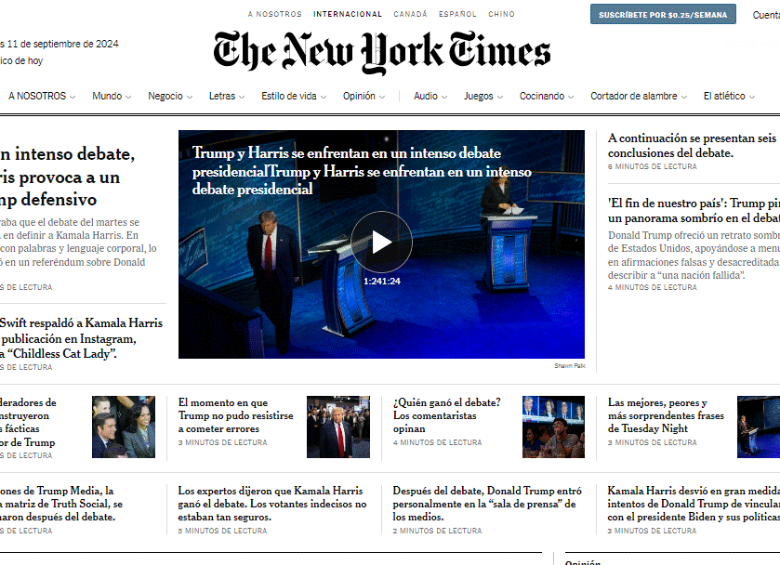 <b>The New York Times - captura de pantalla</b>